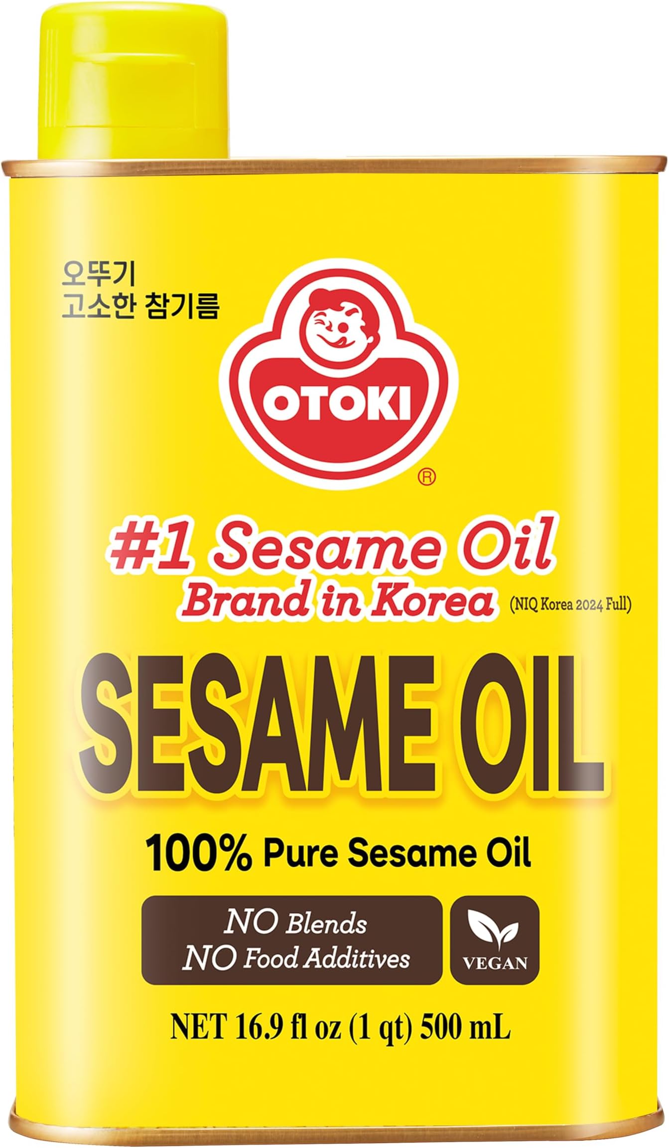 100% Pure Roasted Sesame Oil 500ml (16.9 fl oz) โ Premium Korean Toasted Sesame Seed Oil, Aromatic Finishing Oil for Dressing, Noodles & Rice Bowls
