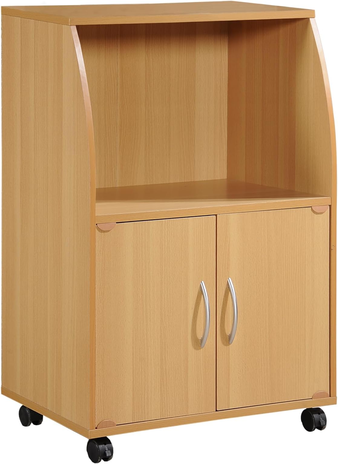 HODEDAH IMPORT Kitchen Cart, Space-Saving & Stylish Storage Solution, ‎Multipurpose Unit, 38.1 x 55.88 x 83.82 cm Dimension; 14.97 Kilograms, Wood, Beech
