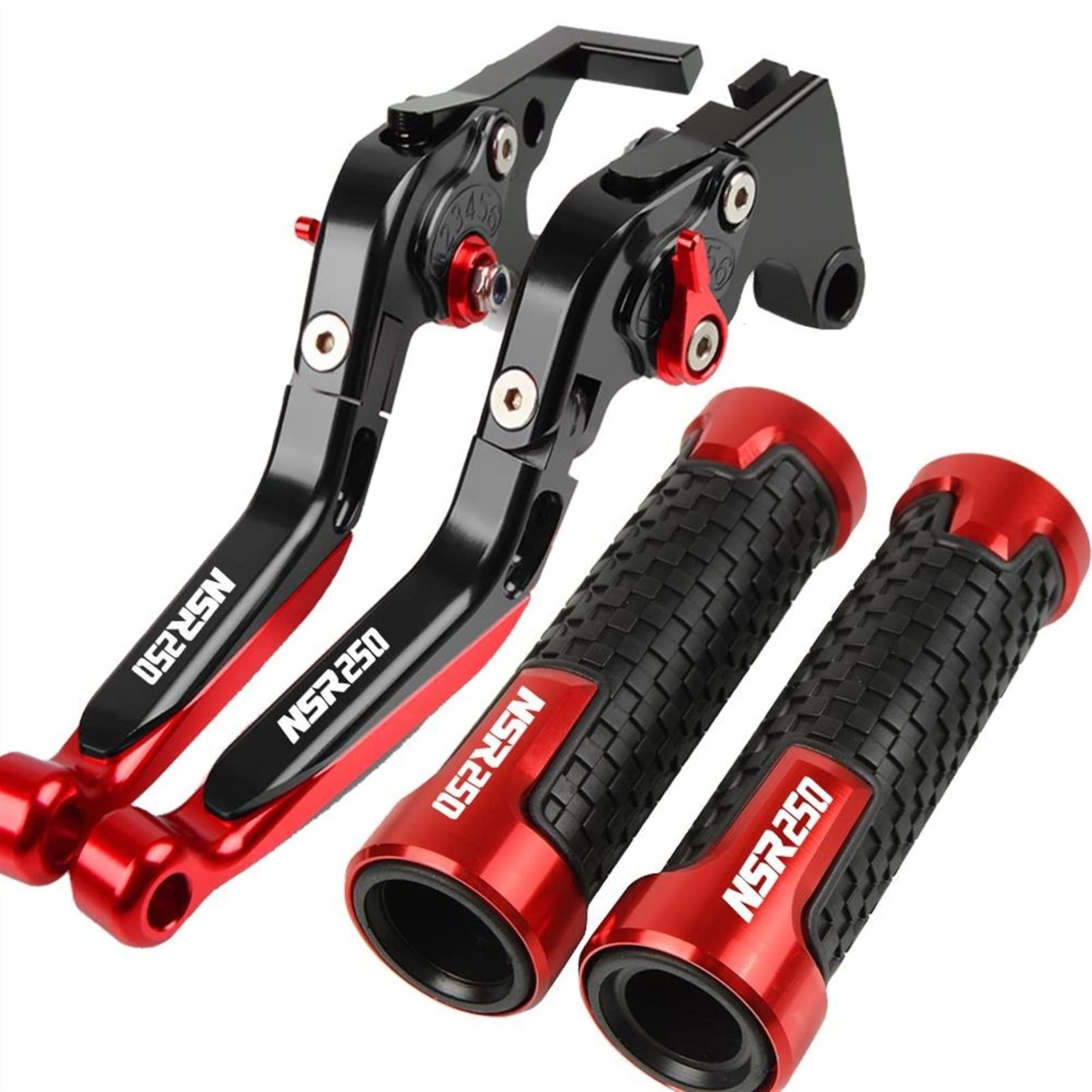 Pioyerg 11 Compatible For Honda Nsr250 Nsr 250 Mc18 Mc2 Mc22 Mc19 Motorcycle Folding Brake Clutch Levers Adjustable Handlebar Grips Cnc Accessories With (11)