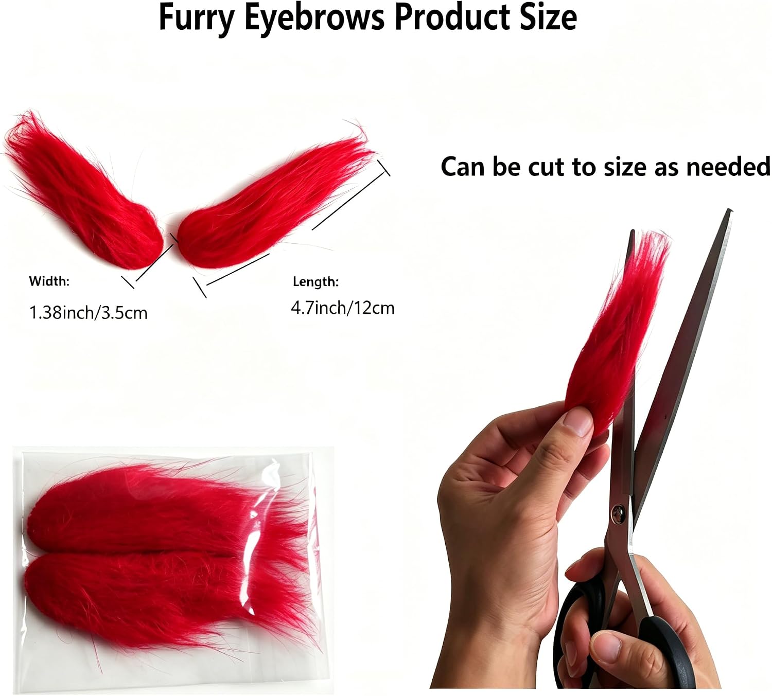 5PCS Halloween Costume Set for Adults, Red Headband, Eyebrows, Shark Triangle Scarf Wrist Guards for Theme Party