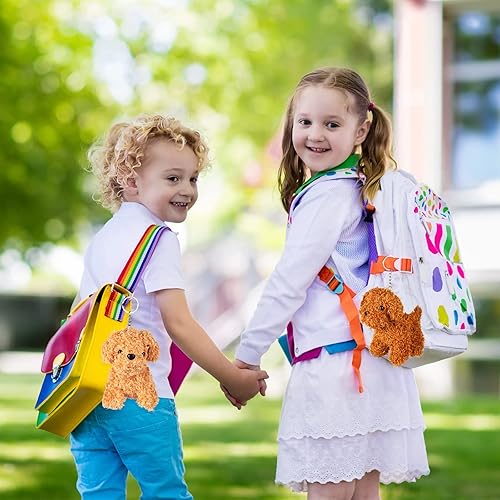 Miniatura 4 de 12 piezas de perros de peluche de 4.8 pulgadas con llavero, recuerdos de fiesta de perro, animal de peluche para niños, premios de graduación,