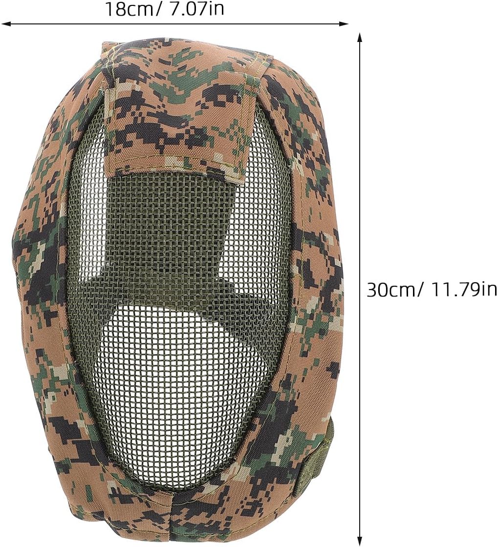 PRETYZOOM Steel Mesh Fencing Mask Full Face Protective Gear Metal Mesh Fencing Equipment Impact Resistant Suitable for Training Use