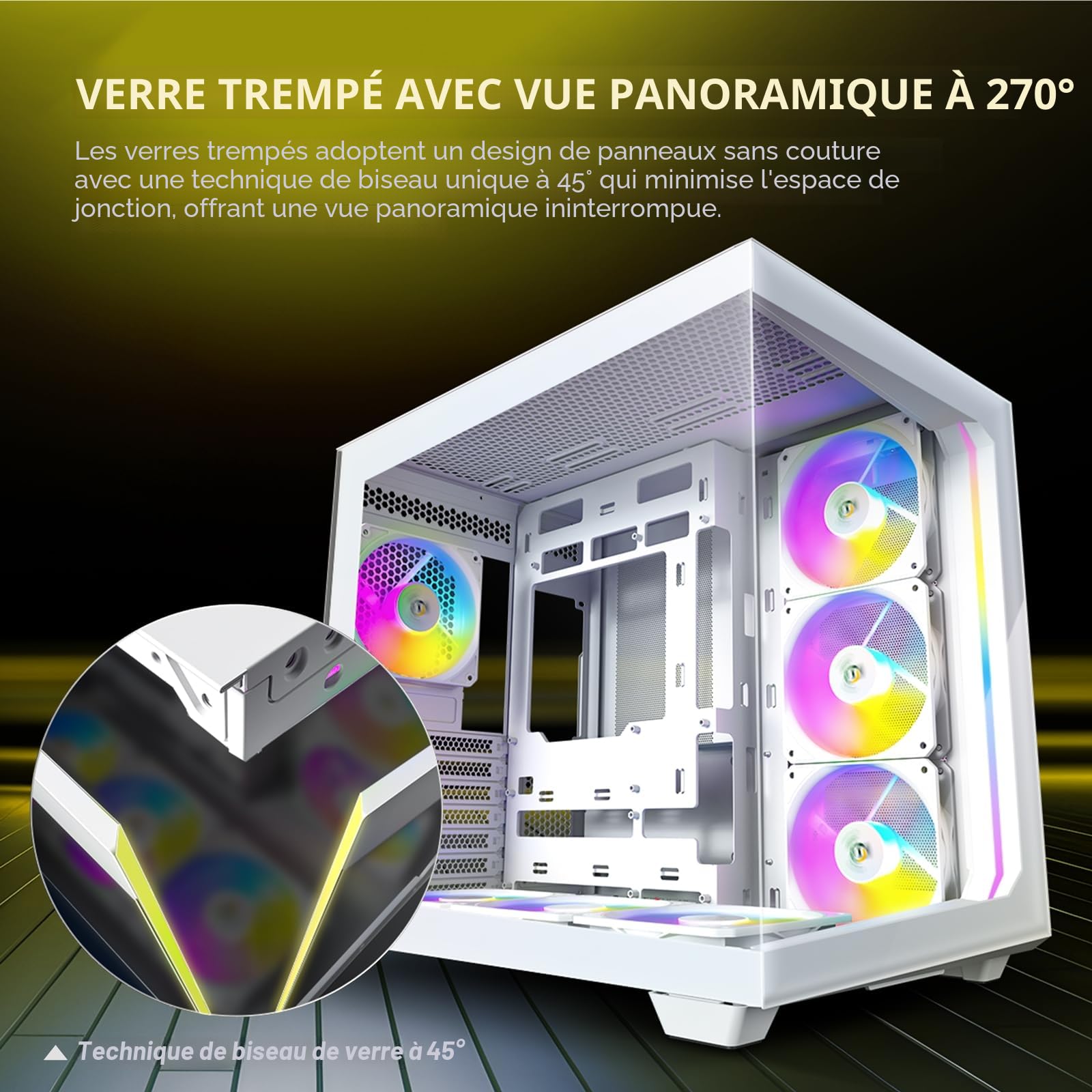 Antec C5 - Midi Tower - Pc - Wei? - Atx - Itx - Micro Atx - Glas - Kunststoff - Stahl - 3x 120 Mm (0-761345-10034-2)