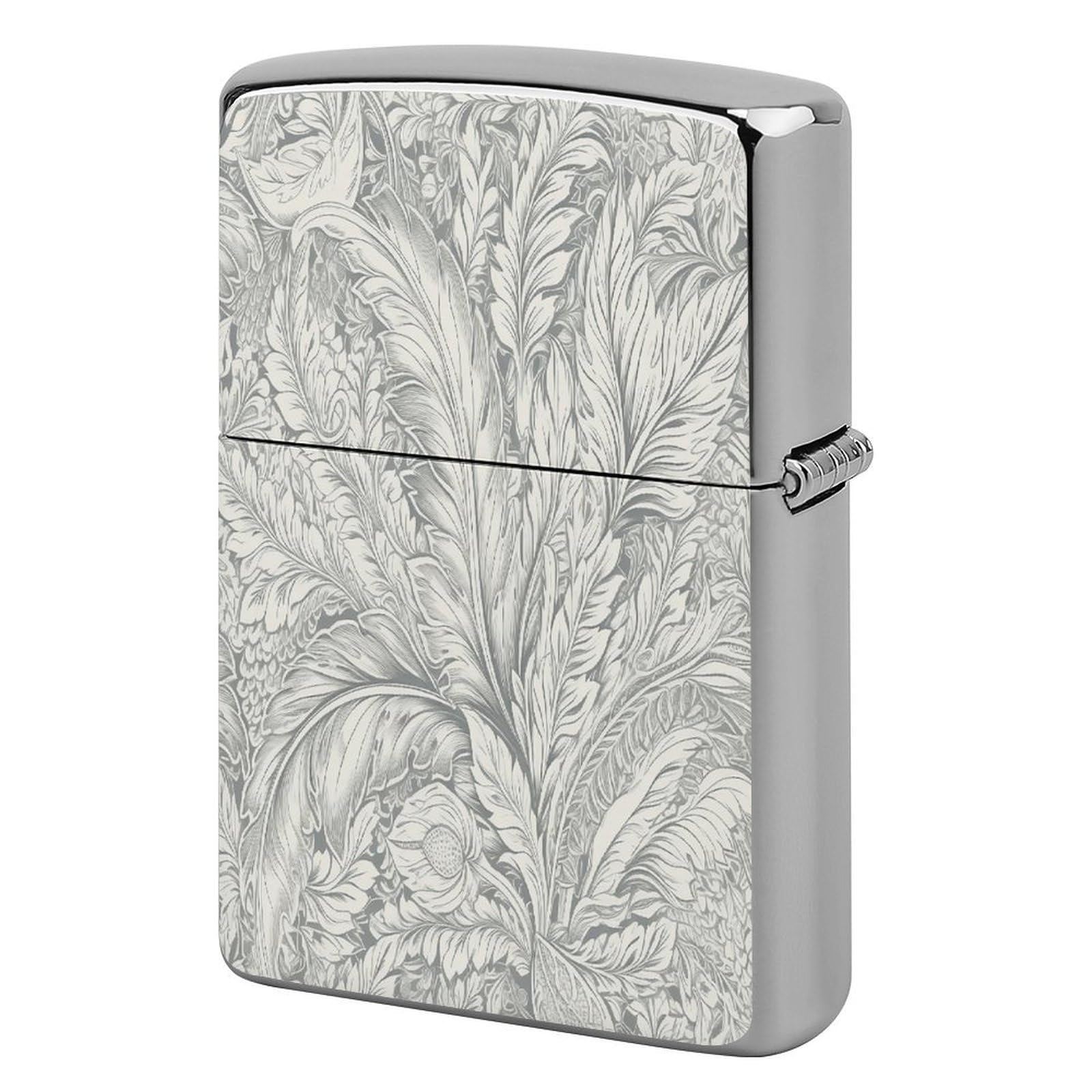 Fodpand Style Flower And Leaf Pattern Metal Lighter Case Cover Lighter Sleeve
