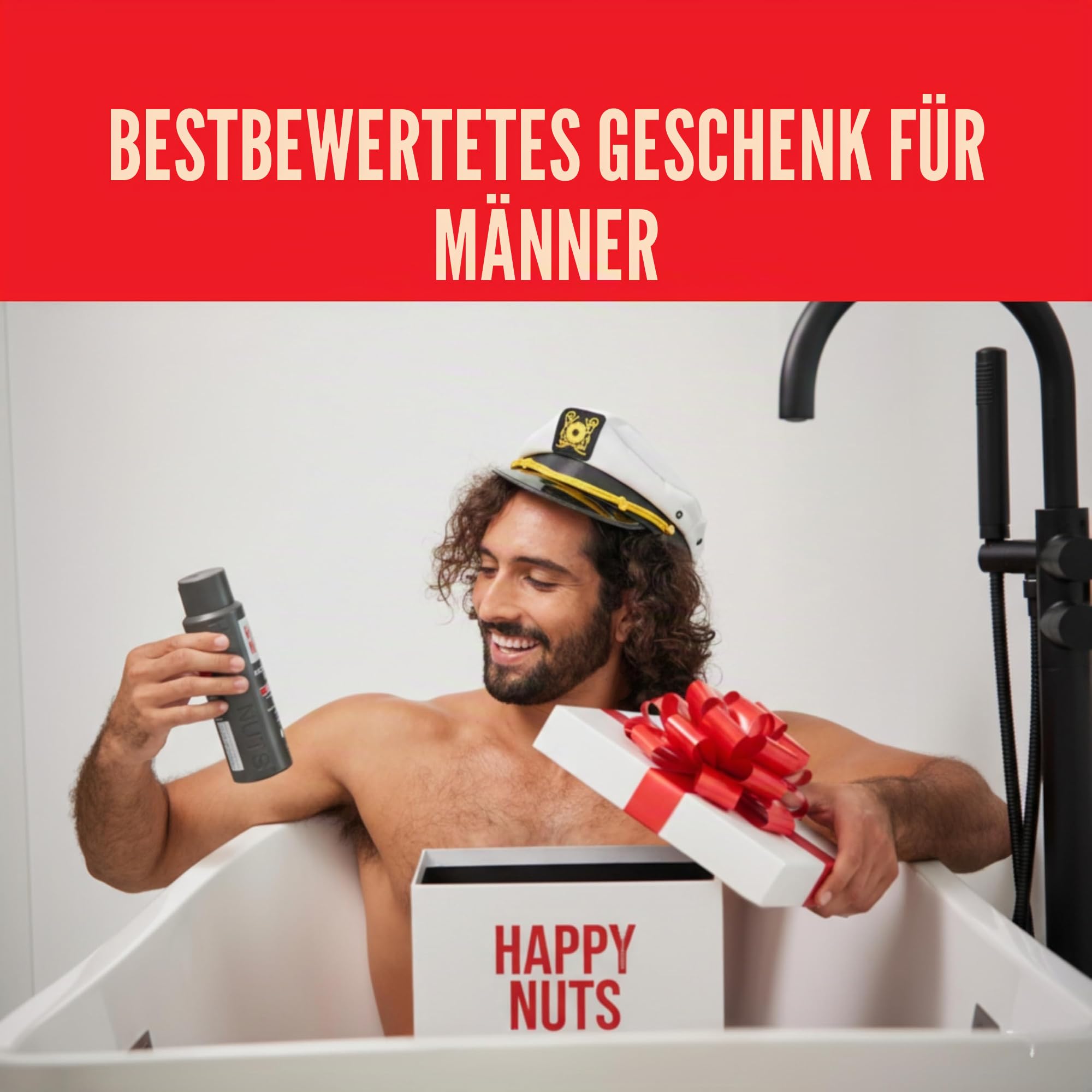 HAPPY NUTS The Ballber PRO Elektrischer Körperhaarschneider für Männer – Herren-Körperpflegeset für Privatpersonen – IPX7 wasserdichter Rasierer für schwer erreichbare Stellen (Ballber Pro)