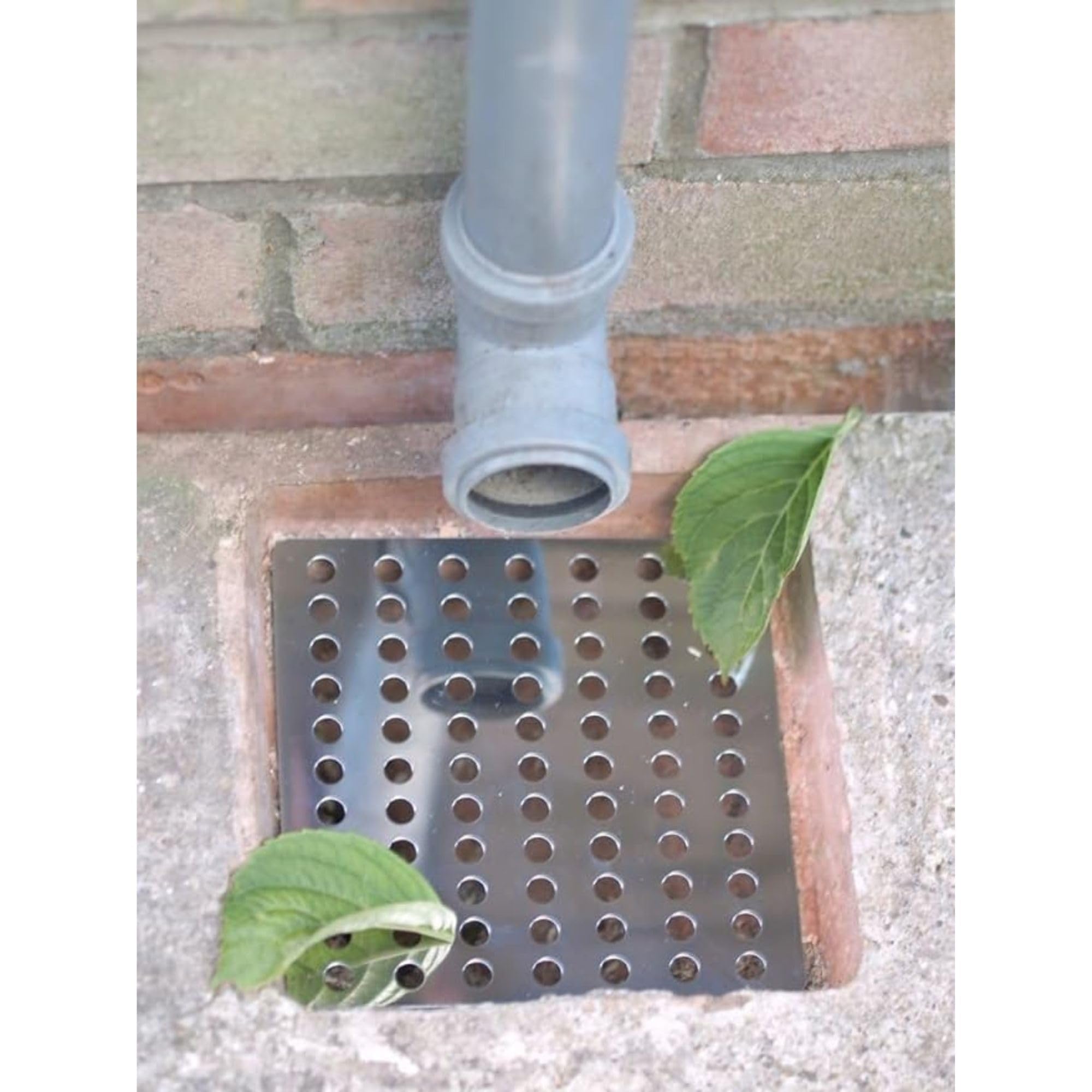 Lime Shop 15x15 Centimeter Rustproof Stainless Steel Swirl Drain Covers, Hopper Lids, Outdoor Drain Cover