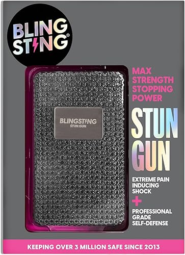 Miniatura 2 de BLINGSTING Pistola paralizante elegante de alto voltaje para mujer, defensa personal de grado profesional, interruptor de encendido/apagado seguro