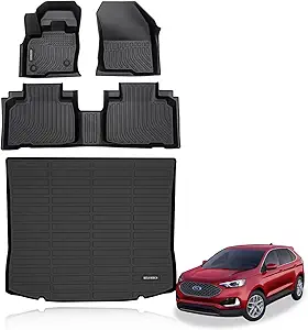 KELCSEECS Custom TPE Floor Mats and Cargo Liner for Ford Edge (2015–2024)