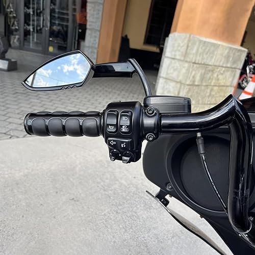 Vista 7 de Empuñaduras de mano para motocicleta de 1 pulgada y 0.984 in, agarre para manillar, acelerador, universal, compatible con Harley Davidson Dyna