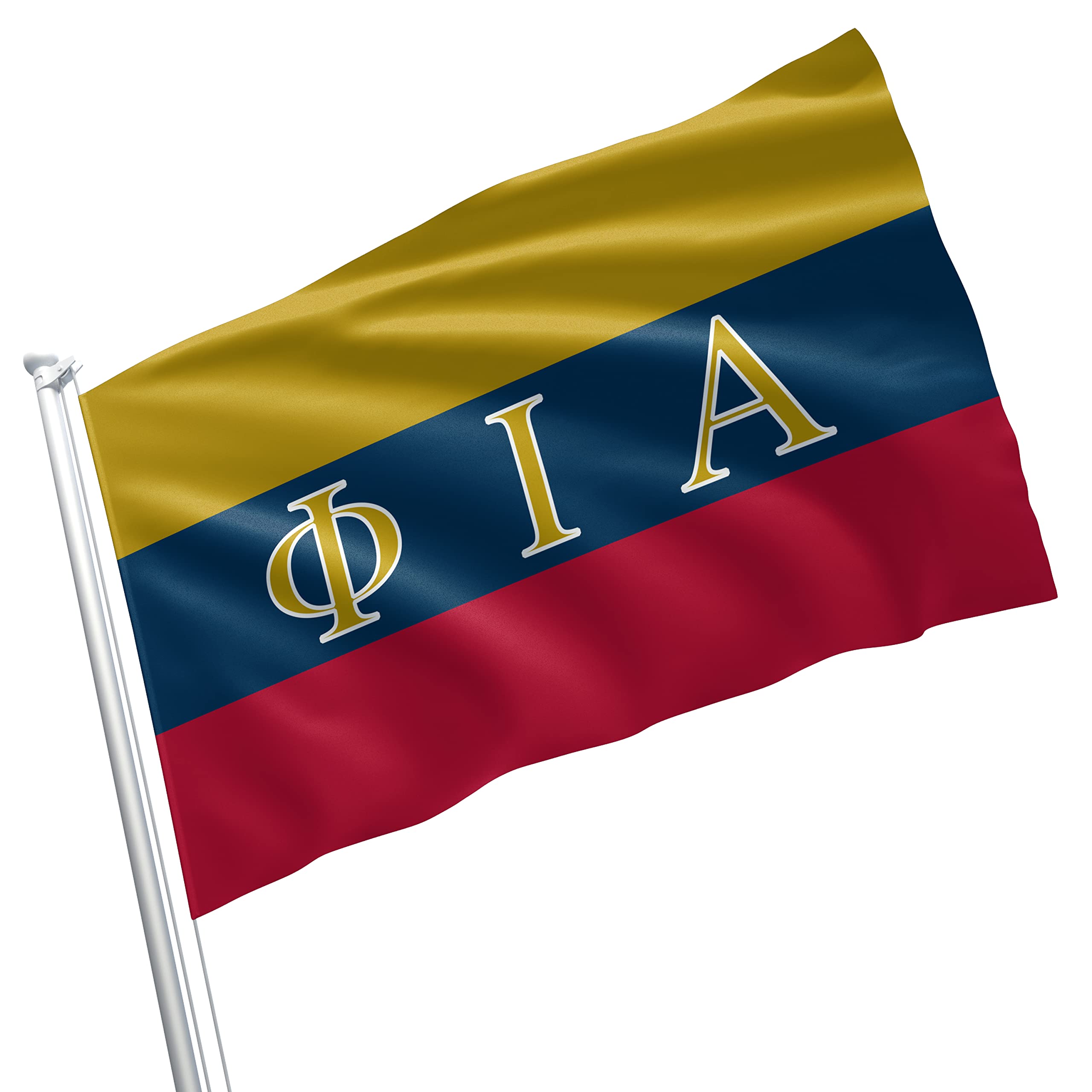 Phi Iota Alpha Fraternity Greek Life Licensed Flag 3x5 Feet Flag Banner Wall Decor Outdoor Indoor Decoration Brass Grommets Double Stitch (Phi Iota Alpha 11)
