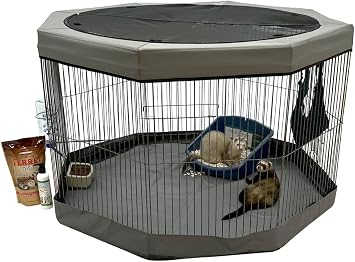 Marshall Skylight Playpen Cover Durable and Breathable Mesh Cover Fits 8-Panel Playpen Secure Hook-and-Loop Fastening Easy Access Zipper Indoor and Outdoor Use