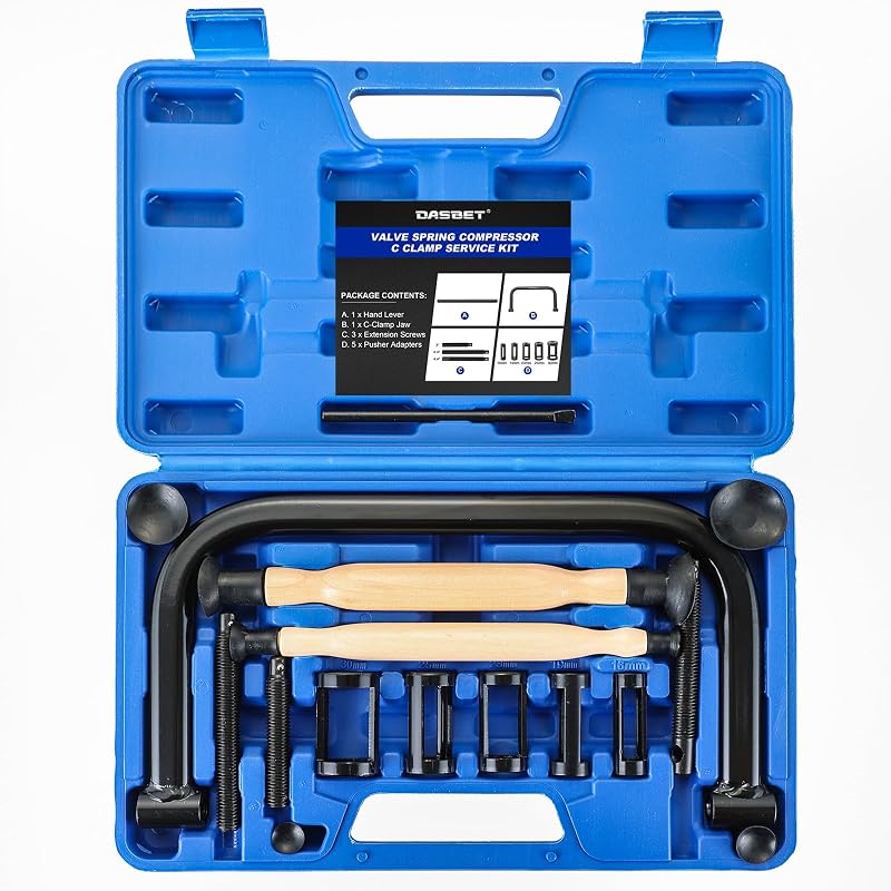 Kit compressor de molas de válvulas e lapidador de válvulas DASBET com 4 placas de sucção