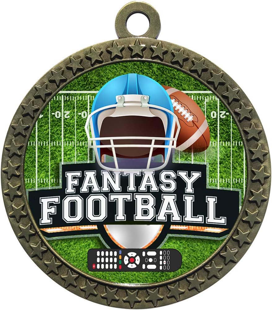 Express Medals 1 to 50 Packs Fantasy Football Gold Medal Trophy Award with Neck Ribbon D212-EG100
