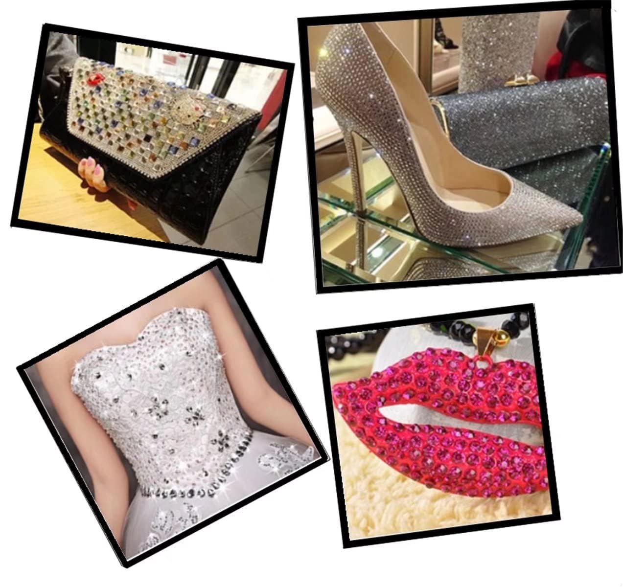5000 sztuk SS16 4 mm kamienie strasu, przezroczyste, okrągłe kryształki do paznokci, dekoracji, ubrań, etui na telefon komórkowy, buty, torby (czerwone)