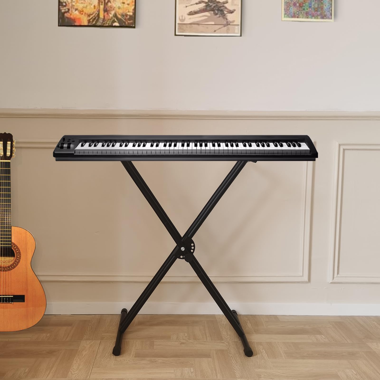 Atsgke Keyboard Stand Double X,Adjustable and Portable Piano Stand