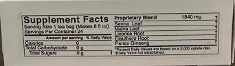 Ultra Slim Tea, Cinnamon Apple, Tea Bags, 24 Count Box, 1.69 Oz