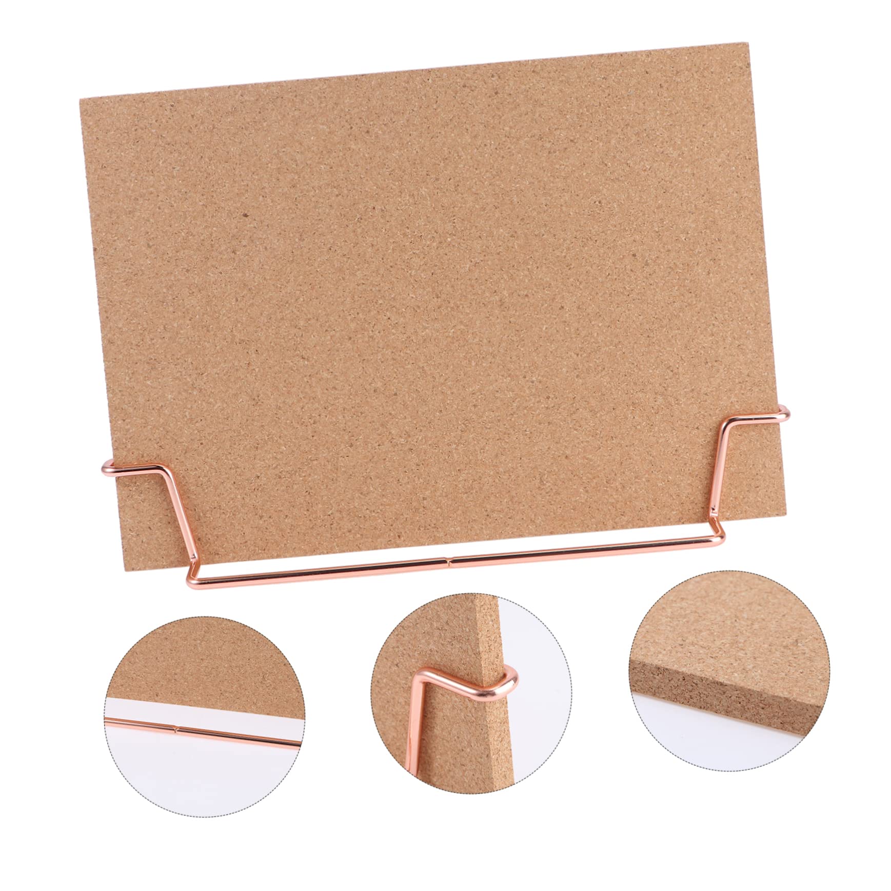 Bacheca Messaggi da Tavolo Zhihuicx Legno per Casa e Ufficio Ristoranti | Superficie Liscia, Base Rosa Oro, Facile da Scrivere, Design Elegante e Raffinato per Note e Promemoria