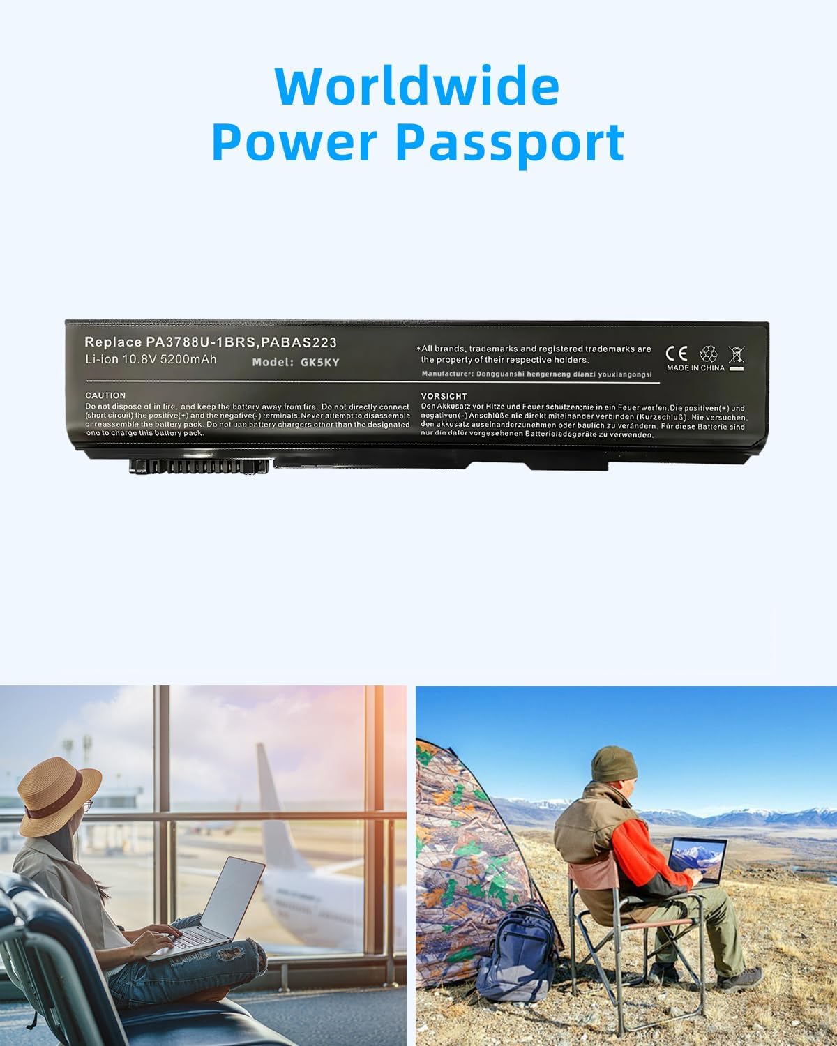 56.16wh Battery for Toshiba PA3788U-1BRS / PABAS223 10.8V 5200mAh -PA3788-1BRS-High Performance
