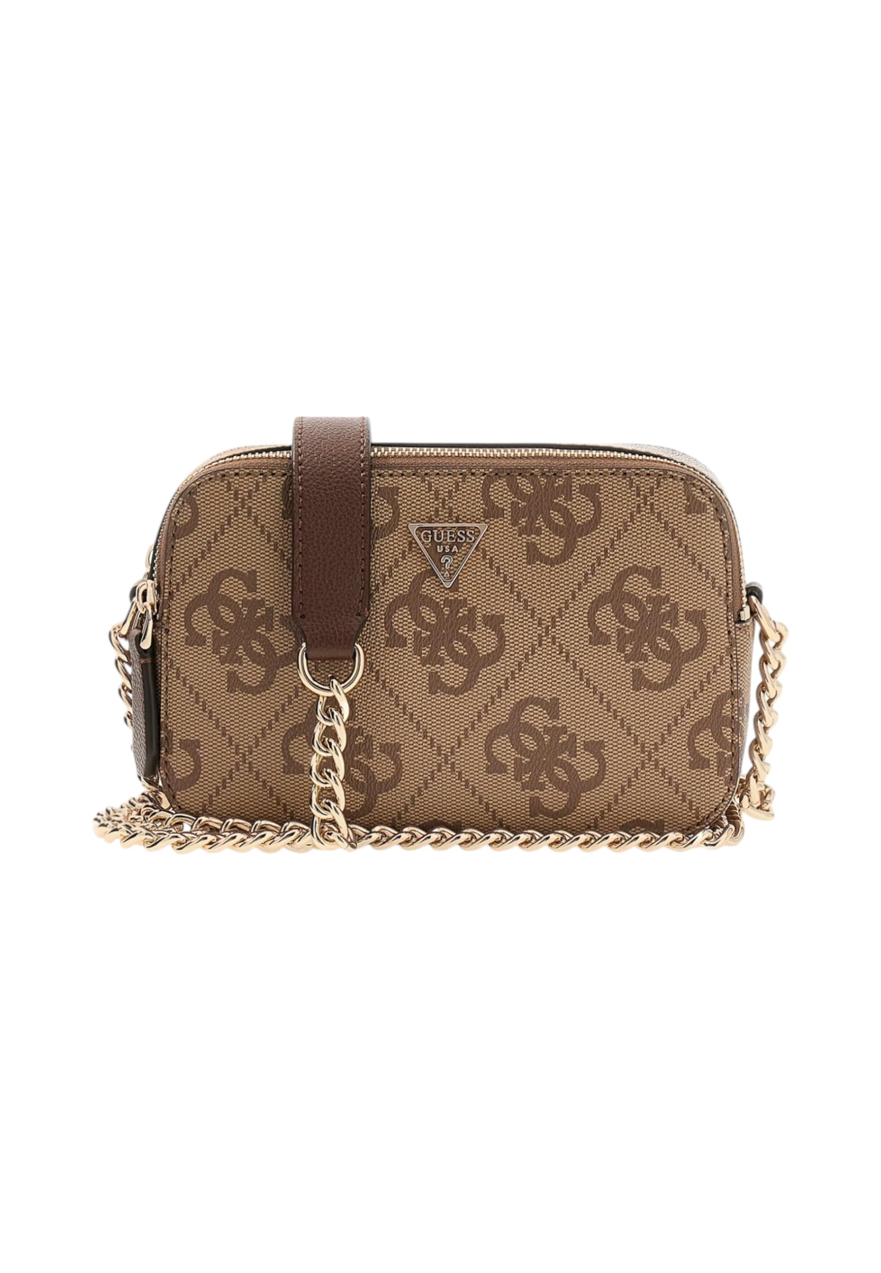 GUESS borsa a tracolla Noelle II Crossbody Camera Bag Latte Logo/​Brown marrone chiaro
