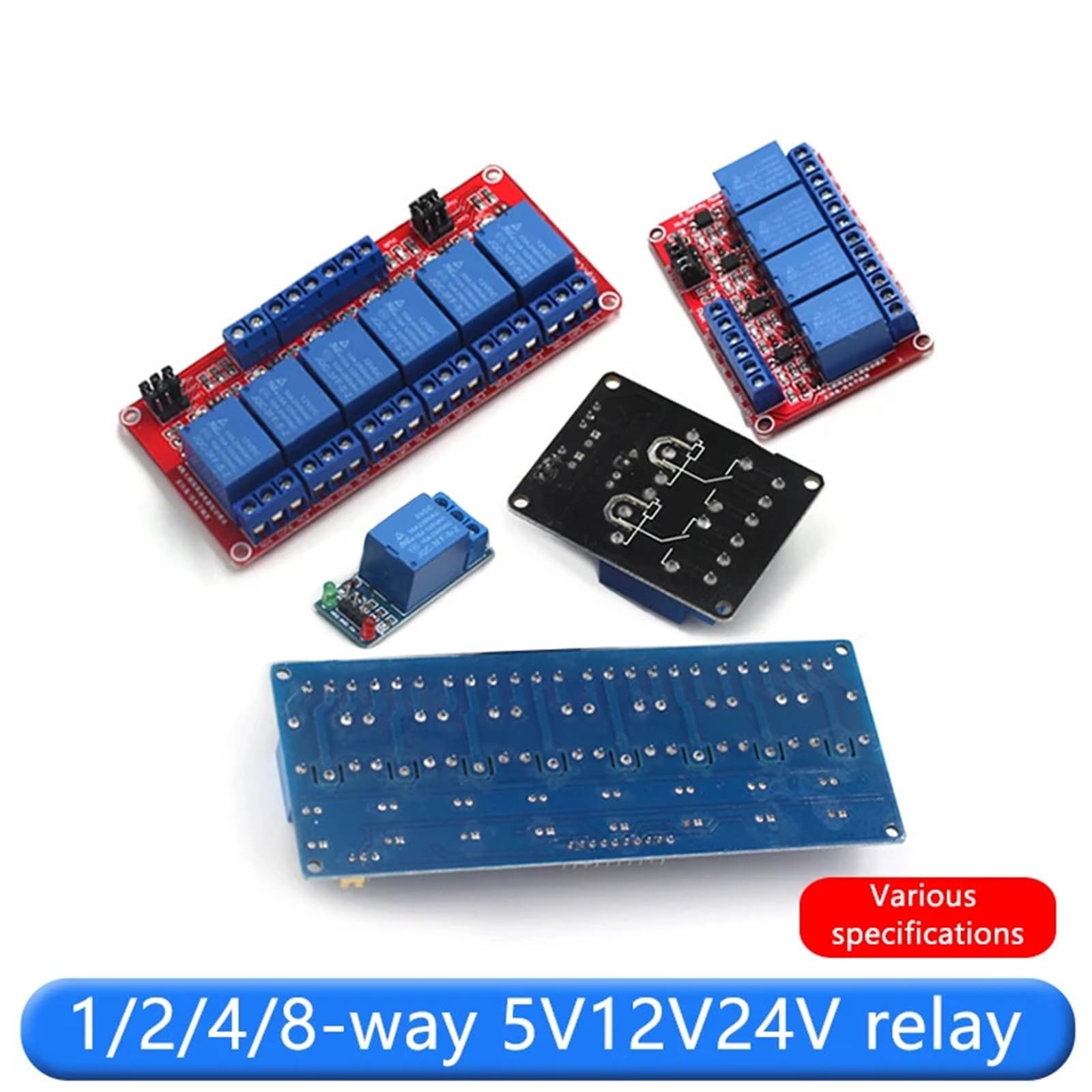 High/Low-Level-Trigger-Relaismodul, 1/2/4/6/8 Kanal, 5 V, 12 V, 24 V, intelligentes Heimsteuermodul, mit Optokoppler-Isolationsausgang(1 Channel 3.3V red)