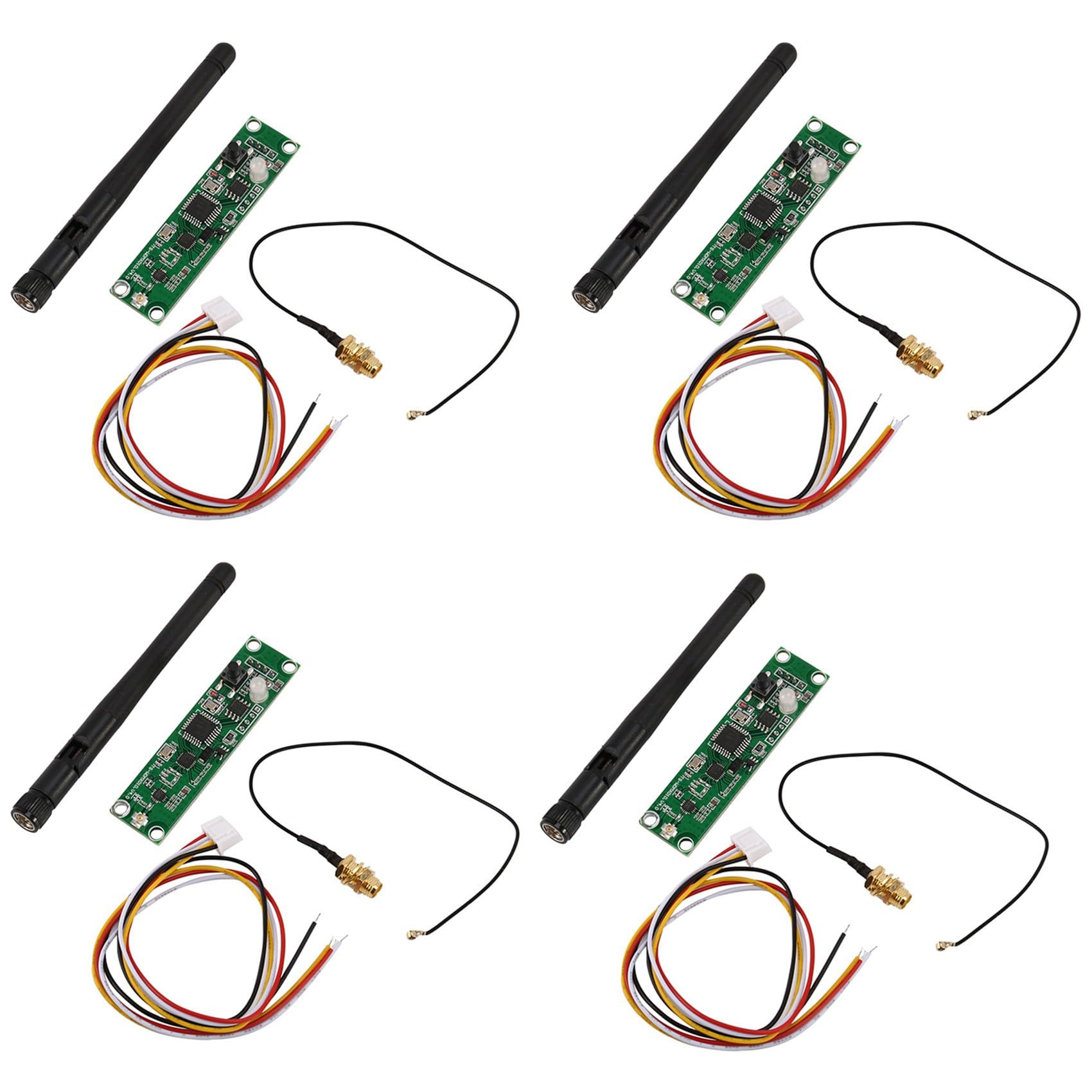 Jnchdghwa 4X DMX512 2.4G LED Wireless Light Module LEDs PCB Transmitter Receiver with Controller Antenna