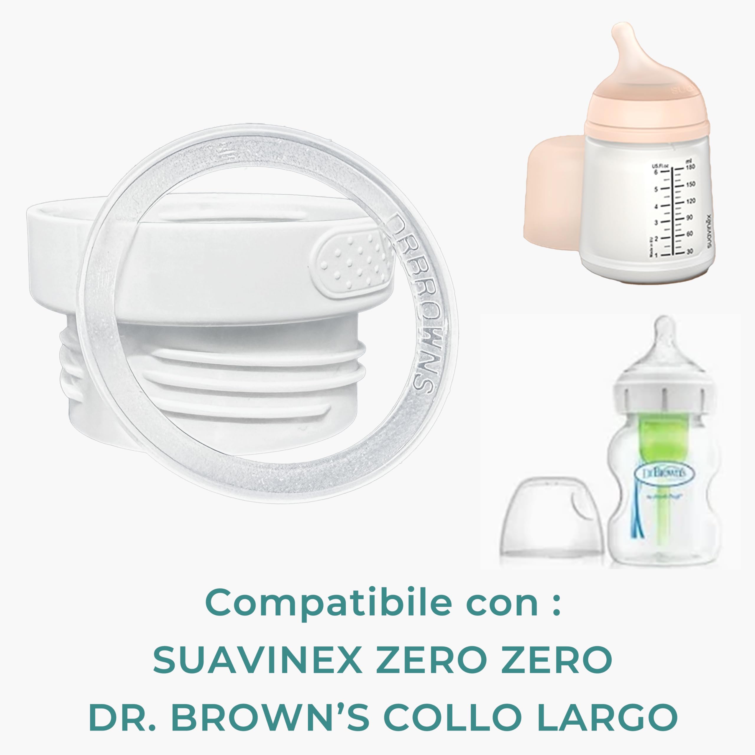 Adattatore per Biberon SUAVINEX ZERO ZERO e DR BROWN'S - Adattatore Scaldabiberon - Compatibile con Scaldabiberon Ø50 mm - Facile da Pulire - Adattatore Scaldalatte materno