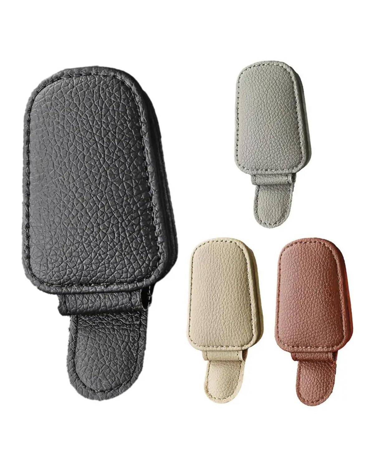 Supporto per Occhiali da Sole Universale per Auto, Clip per Occhiali, Supporto Universale per Visiera Morbida, Supporto Multifunzionale per Occhiali da Auto, (Marrone)