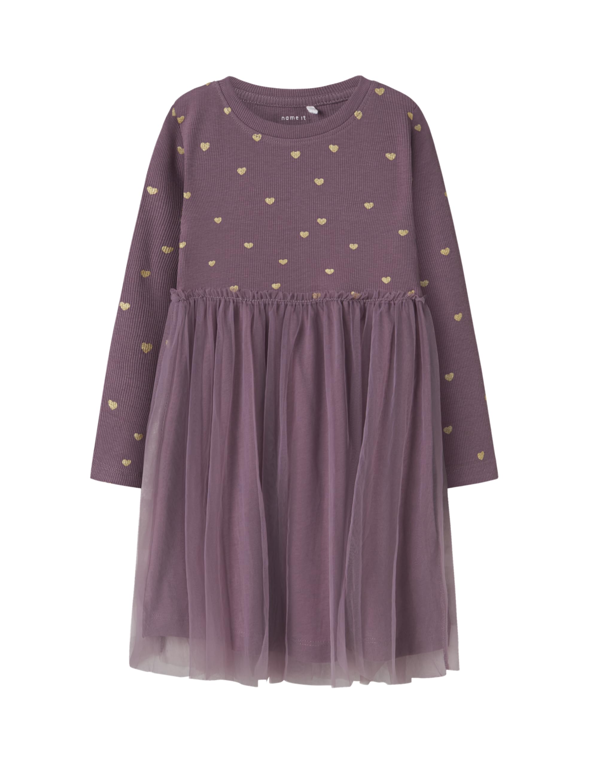 NAME IT Girls Nmfnadja Ls Noos Dress, Arctic Dusk, 98 UK