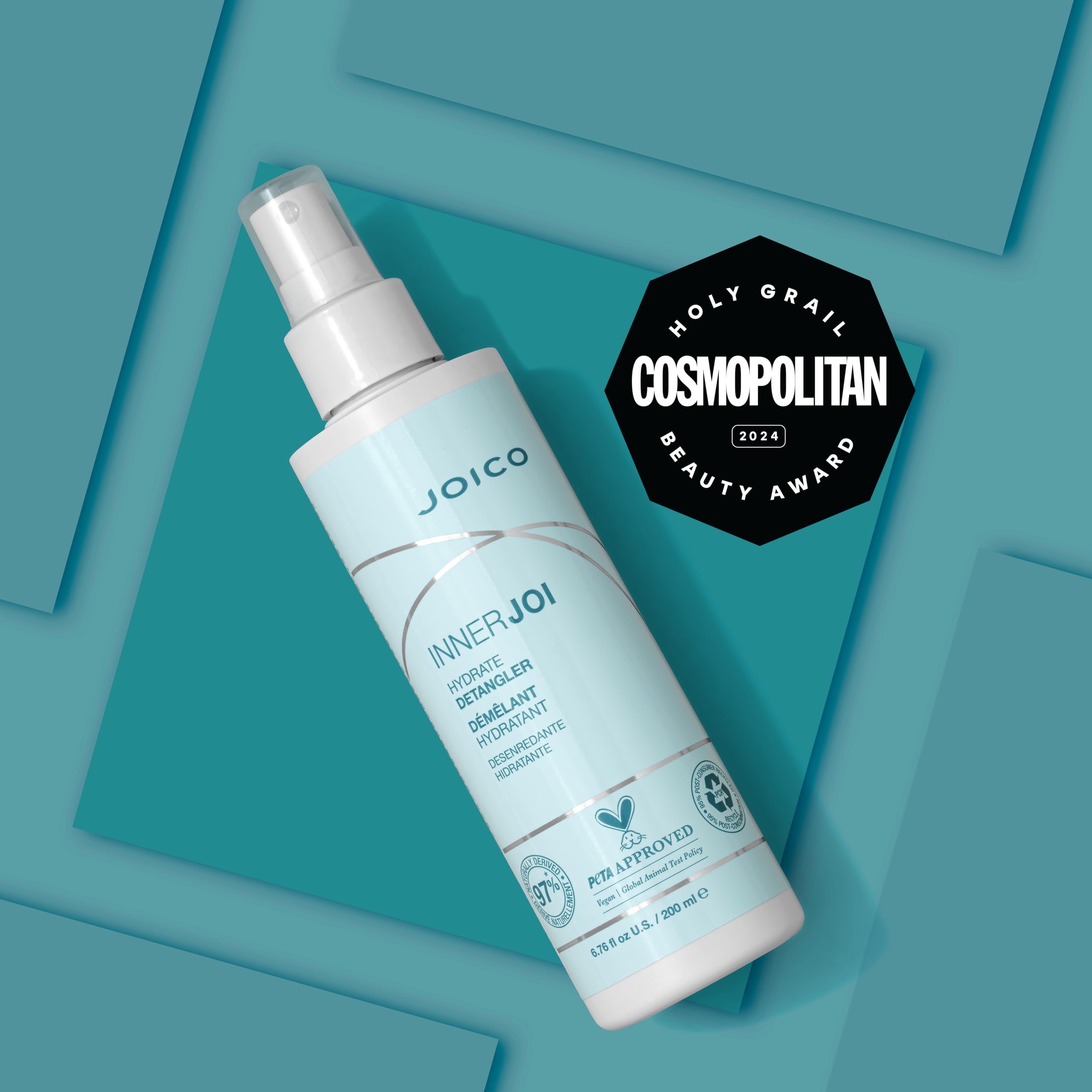 Joico InnerJoi Hydrate Detangler | For Dry Tangled Hair | Sulfate & Paraben Free | Naturally-Derived Vegan Formula