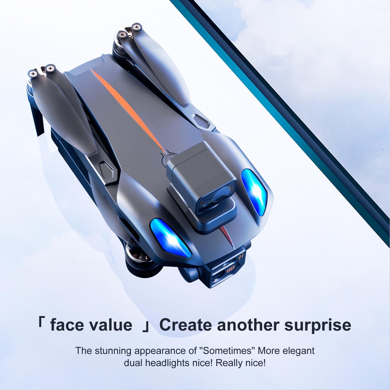 Quadricottero RC, GPS Homing 50x Zoom 8K Dual Camera RC Drone Forte Resistenza Al Vento con Custodia per Riprese all'aperto