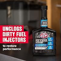 Vista 3 de STP Limpiador de inyectores de combustible súper concentrado, limpiador de inyector desobstruye los inyectores de combustible sucios y restaura
