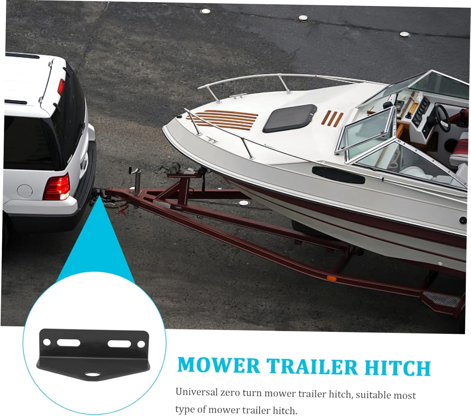 STOBAZA Heavy Duty Mower Trailer Tow Hitch Universal Steel Hitch for Lawn Mowers Compatible Zero Turn Models Sturdy Trailers Accessory