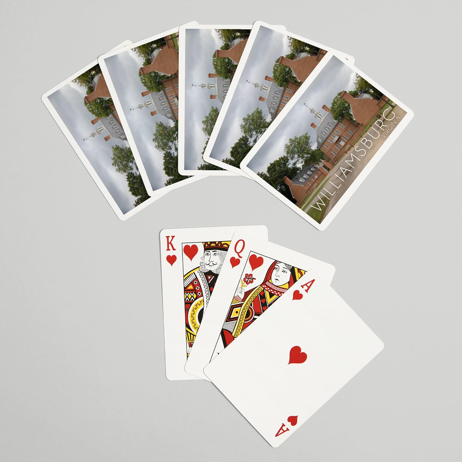 Lantern Press Williamsburg, Virginia, Governor's Palace and Gray Sky, 52 Playing Cards for Adults, Poker Size Card Deck