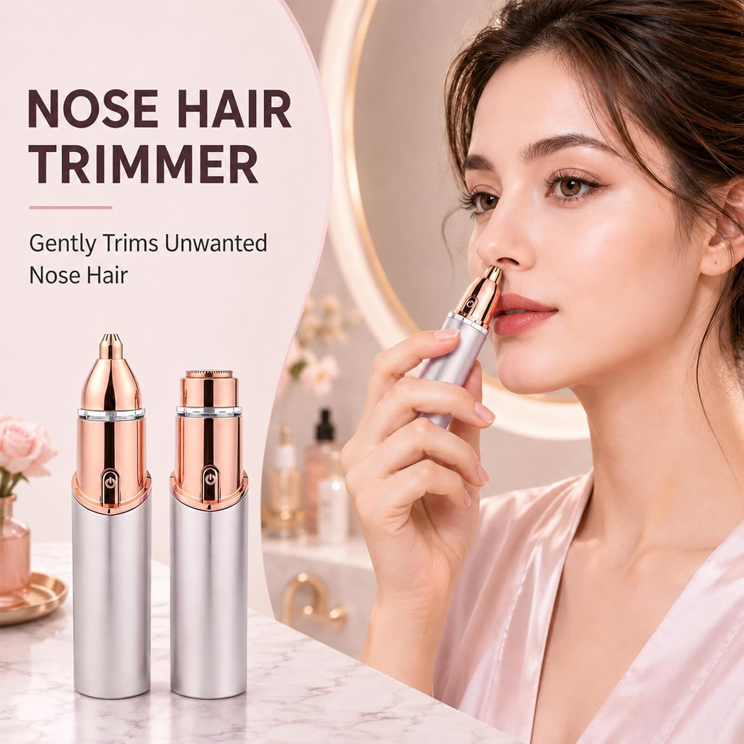 2 in 1 Eyebrow Razor Electric and Face Razor Women, Eyebrow Trimme Women's Facial Hair Remover for Women, Eyebrow Razor for Peach Fuzz Lips Face