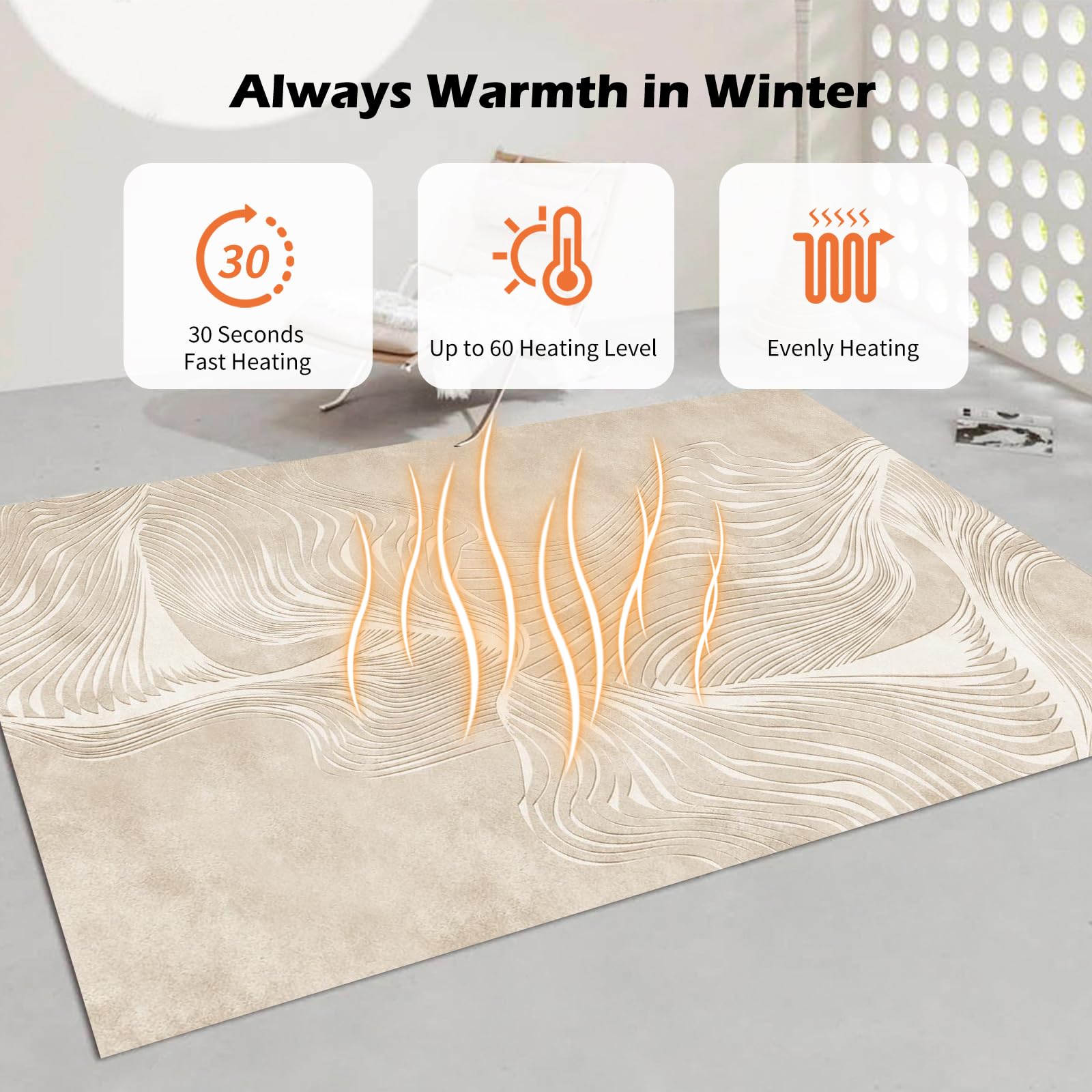 Amazon.com: NujorWarm Graphene Electric Heating Carpet Soft Plush