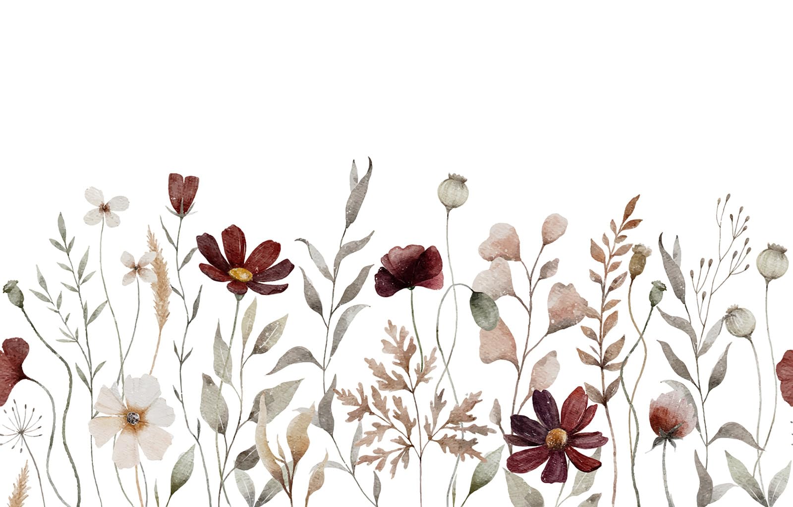 Papier peint panoramique fleurs Lumalea pour créer un salon nature