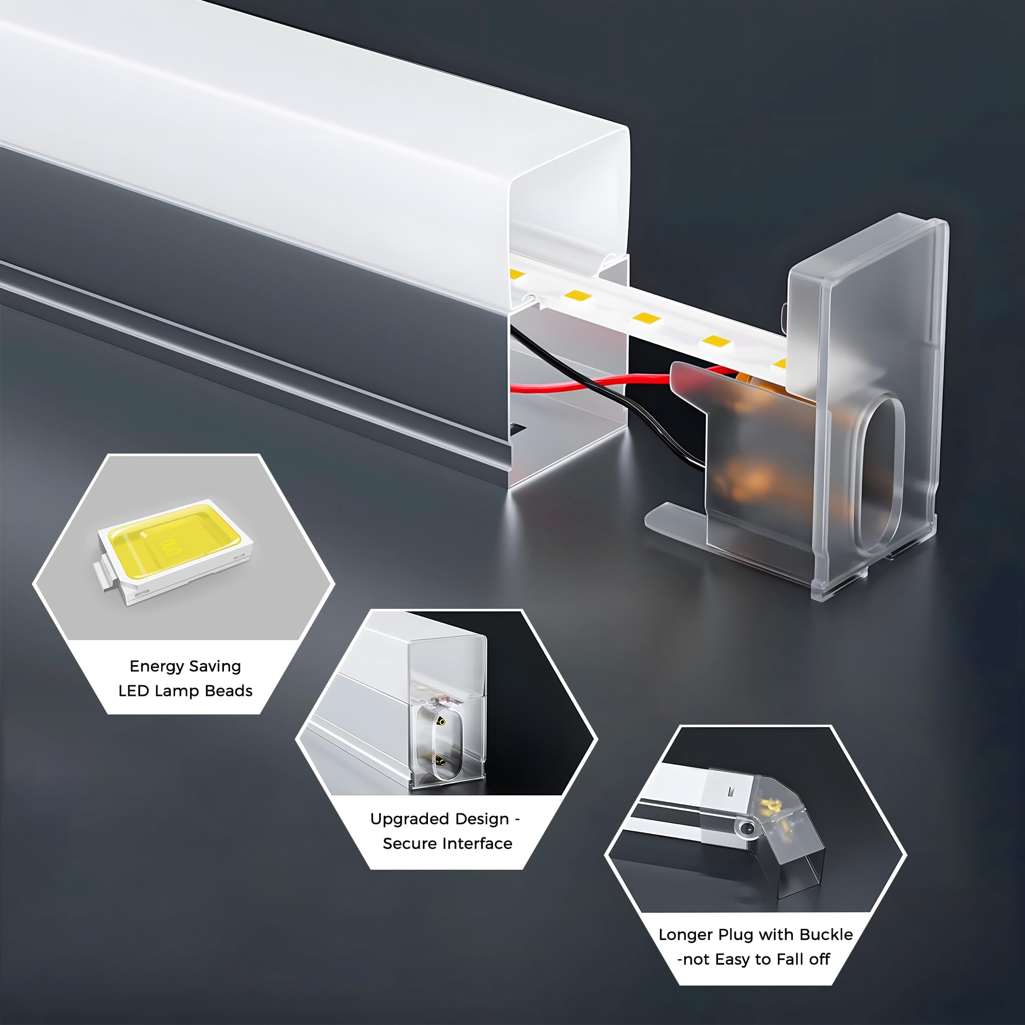 Sześciokątna lampa sufitowa LED, 14 siatek, 6500 K, super jasna lampa garażowa, łatwy montaż, trwały sześciokąt do garażu, studia fitness, magazynów, prywatnych domów, pomieszczeń wystawowych