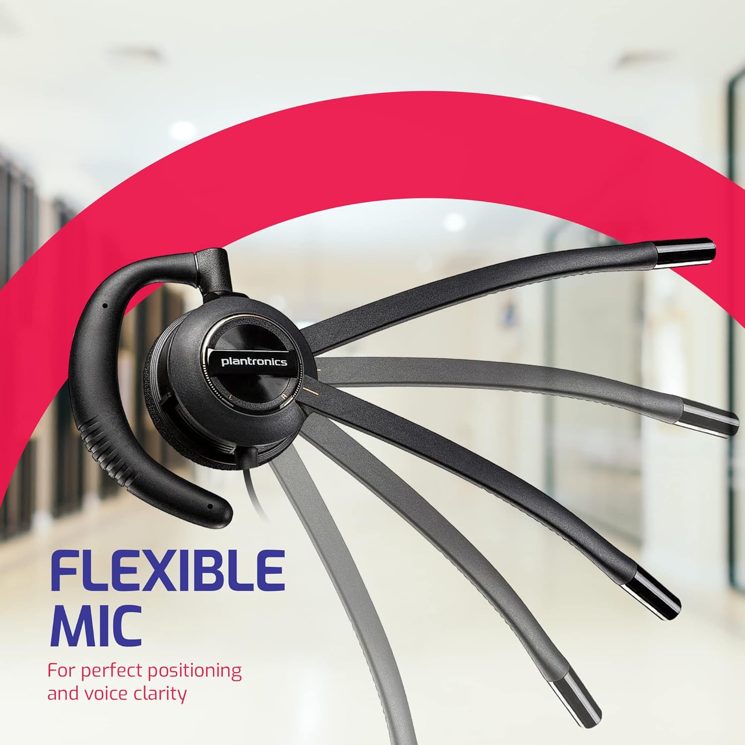 Plantronics HW540 EncorePro Noise Cancelling Convertible Headset for Avaya Phones, Mute Button Telephone Cord Included, Compatible w/J139, J169, J179, 1608,1616, 9610, 9620, 9620L, 9620C, 9630, 9630