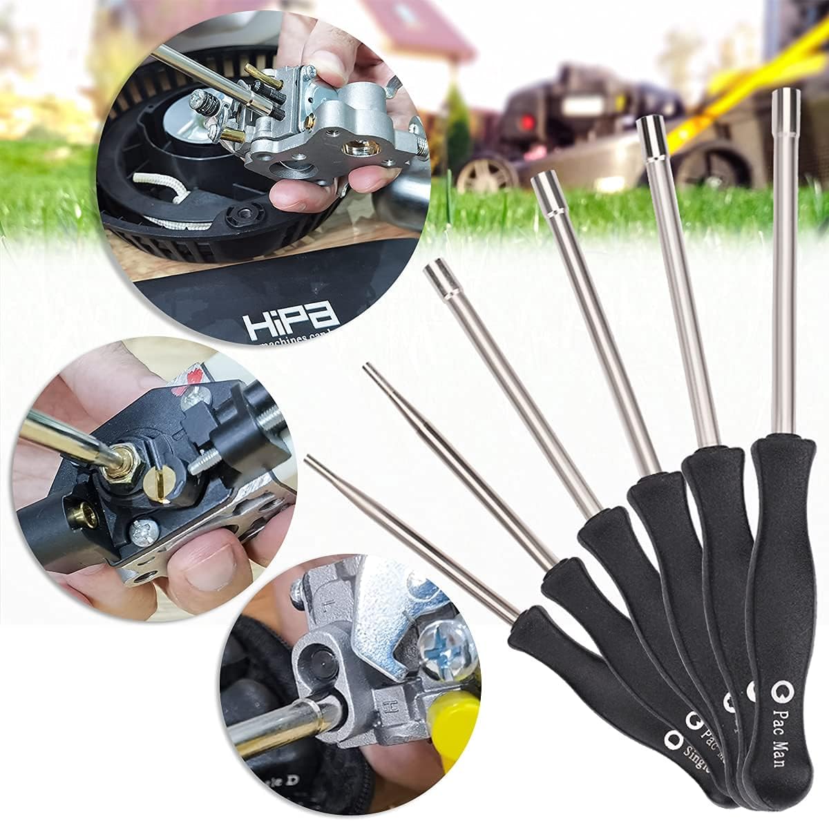Hipa Pack of 10 Carburetor Adjustment Tool Kit for 2 Cycle Engine Husqvarna Craftsman Chainsaw Weed Eater Echo STHIL Poulan MTD Ryobi Homelite Trimmer Screwdriver with Case