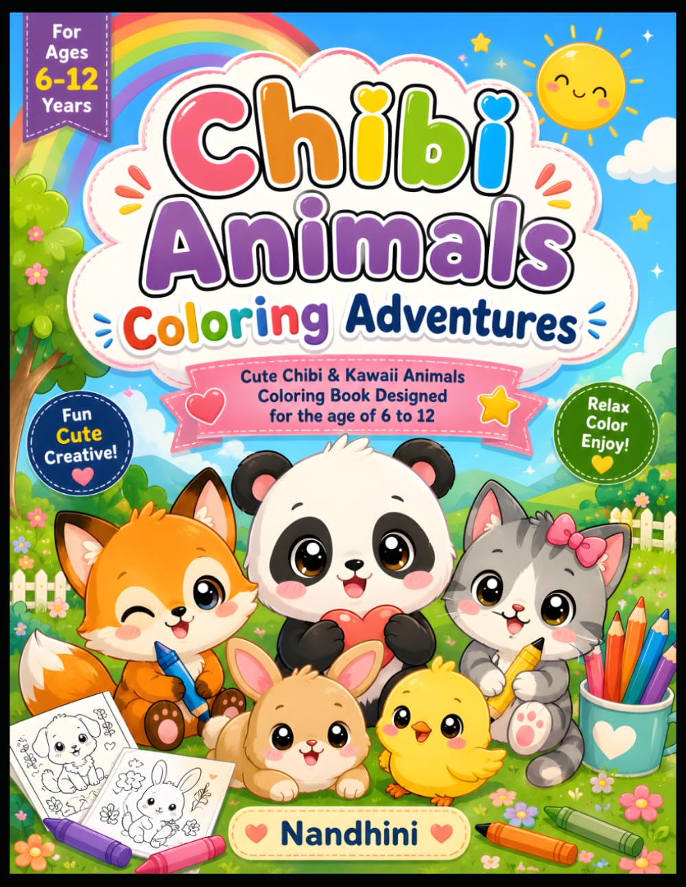 “Chibi Animals Coloring Adventures”: “Cute Chibi & Kawaii Animals Coloring Book”