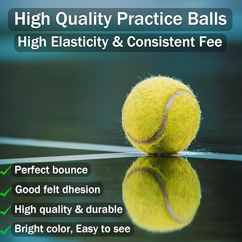 Miniatura 4 de Swingers Pelotas de tenis, paquete de 6 pelotas de tenis de entrenamiento, pelotas de práctica para mascotas, pelotas de tenis de ejercicio de alta