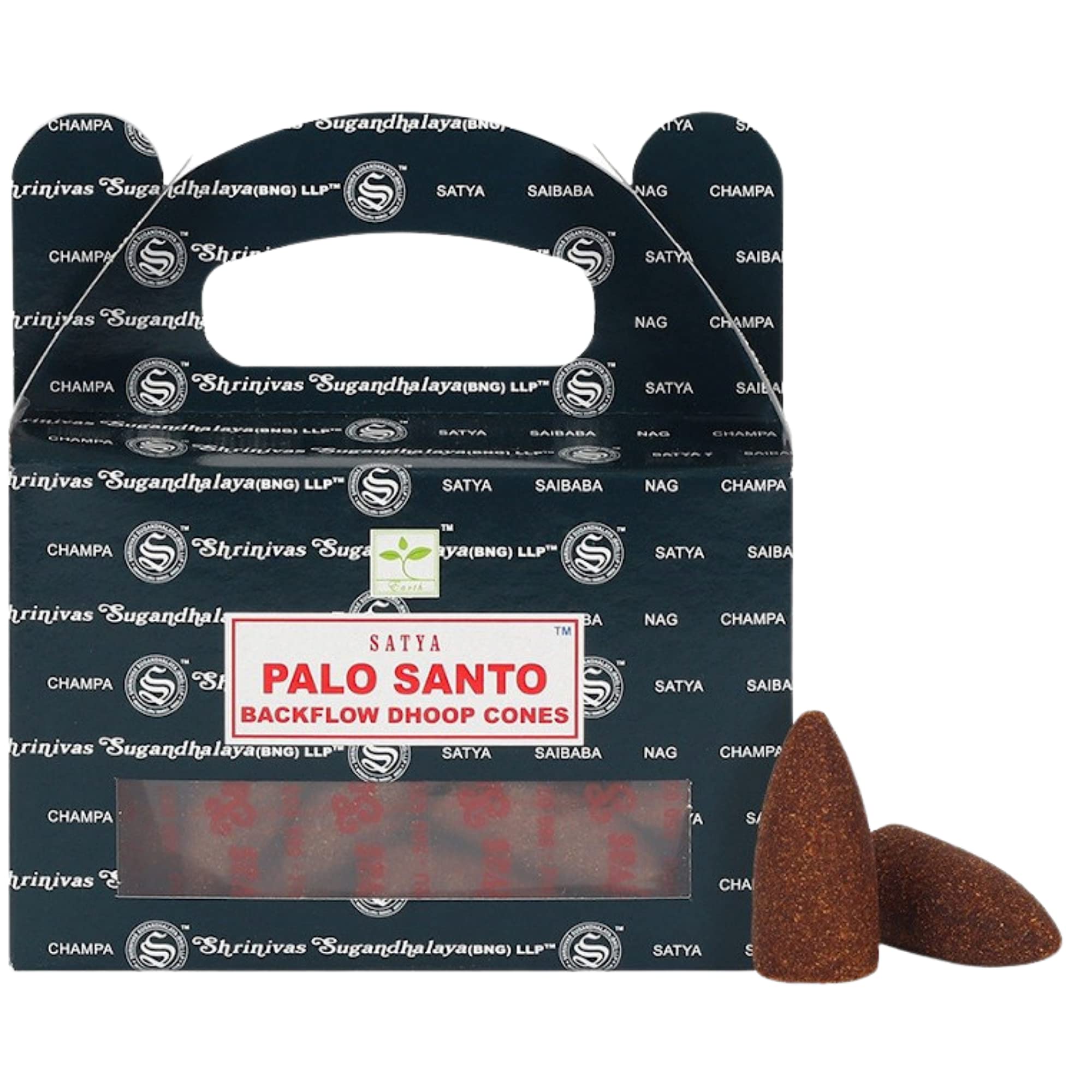 Samasia Palo Santo Satya Backflow Cones Used For Aromatherapy, Spa, Yoga, Weddings, Reiki, Meditation, Healing By (Palo Santo)