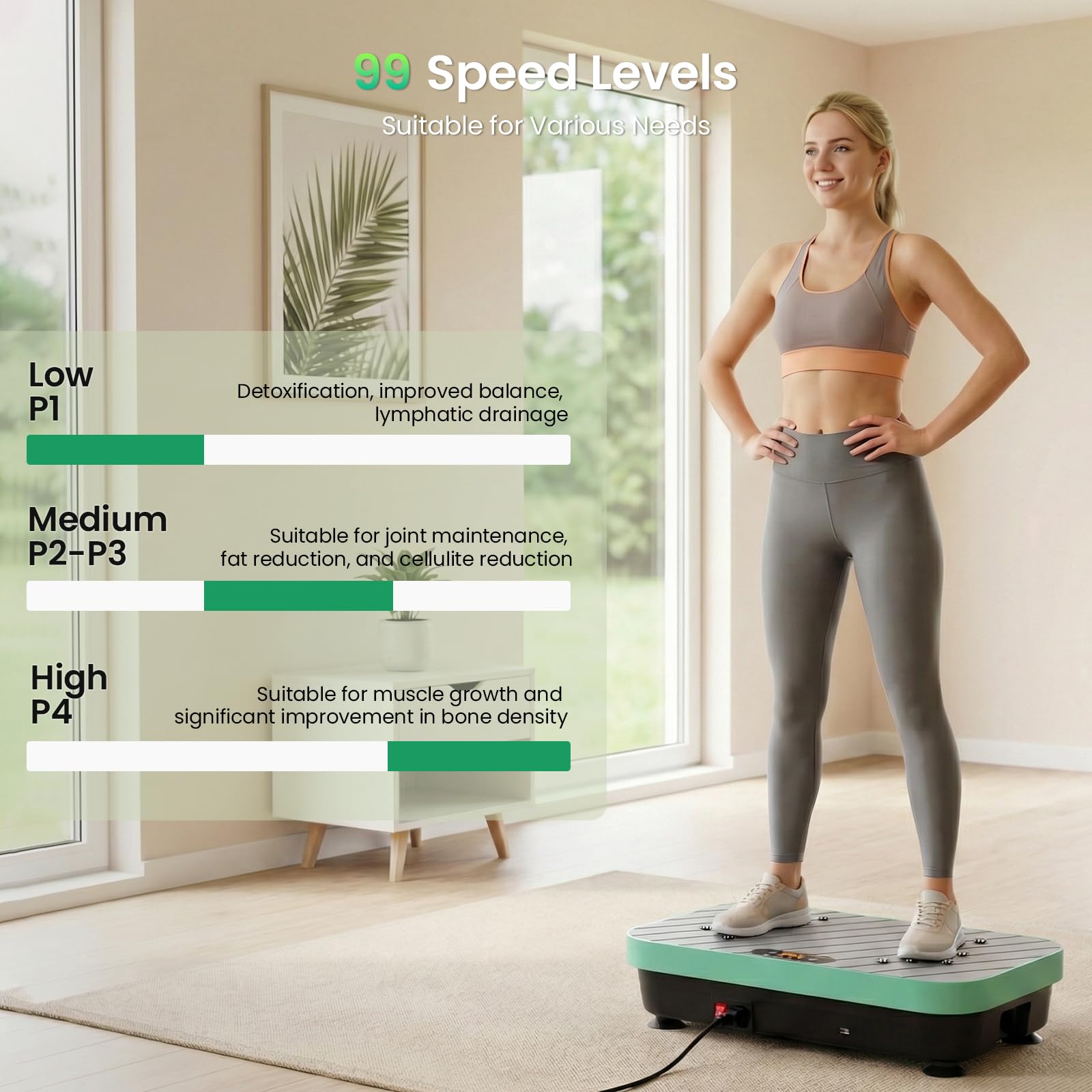 TISSCARE - Piastra vibrante per la perdita di peso e il drenaggio linfatico, piastra vibrante da 181,4 kg, piattaforma di allenamento per tutto il corpo, per il fitness a casa, idea regalo