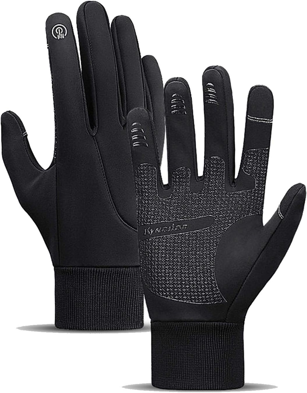 Gloves Winter Thermal Gloves Cycling Gloves Waterproof Running Gloves Lightweight Anti-Slip Gloves (Color : Blue, Size : L)