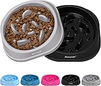 Vista 9 de MateeyLife Cuencos Pequeños de Alimentación Lenta para Gatos 2 Piezas, Cuencos de Comida para Gatos con Rompecabezas Anti-Asfixia, Alimentación