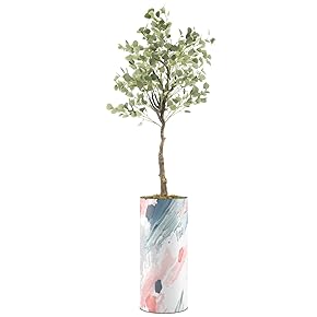 SIGNWIN Eucalyptus Tree with Pink, Blue & Gray...