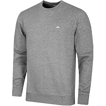J.Lindeberg Mens M Crew Neck Long Sleeve Sweater - Grey Melange - L