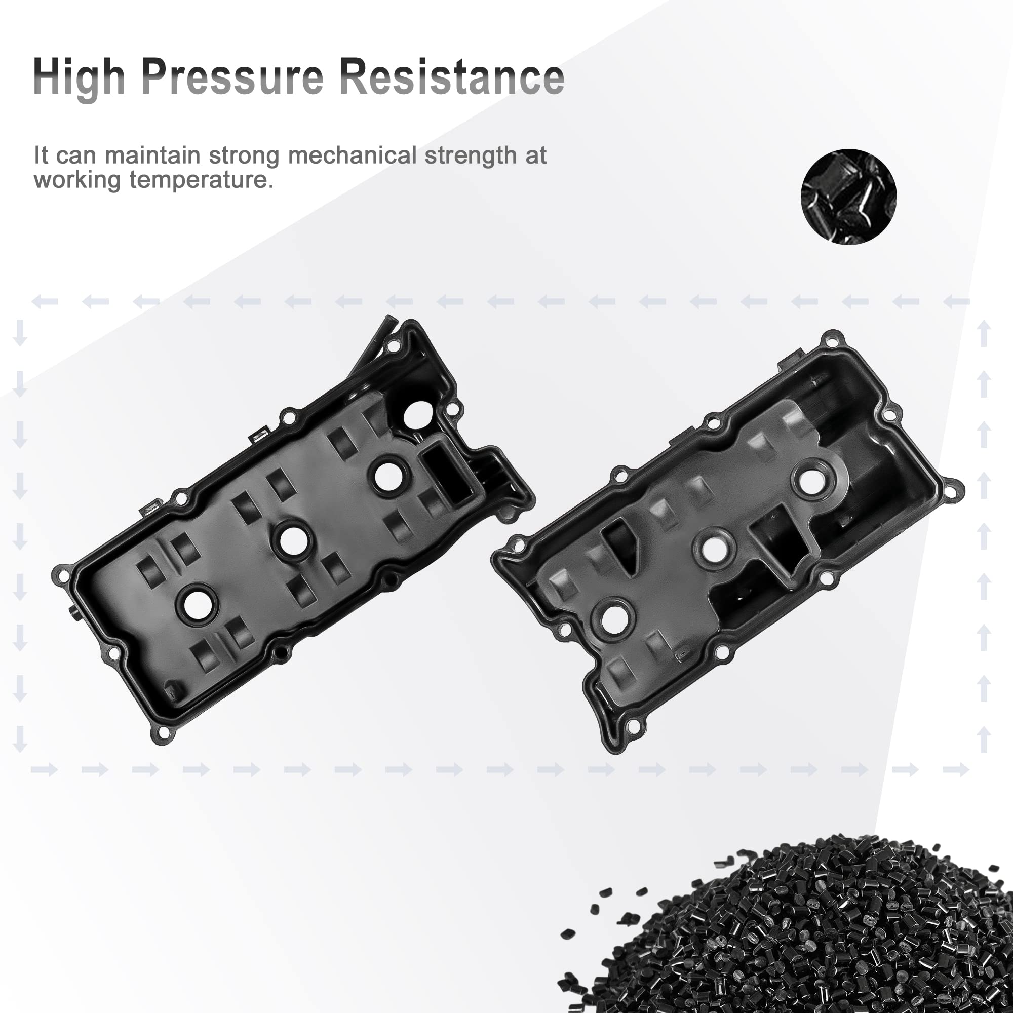 超激得SALE USパーツ取り扱い専門店 USDMエンジンカバー Engine Valve Covers Left amp; Right