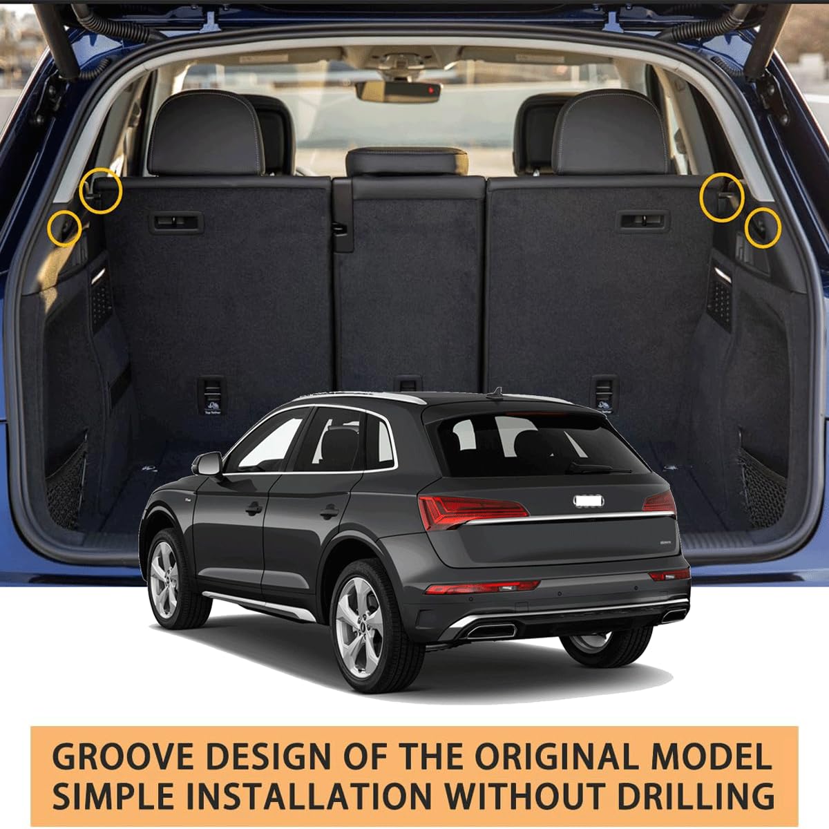 Audi Q5（2023年式）トランクトノカバー Amazon.com: AQAE Cargo Cover Compatible with 2018-2024 2025 Audi