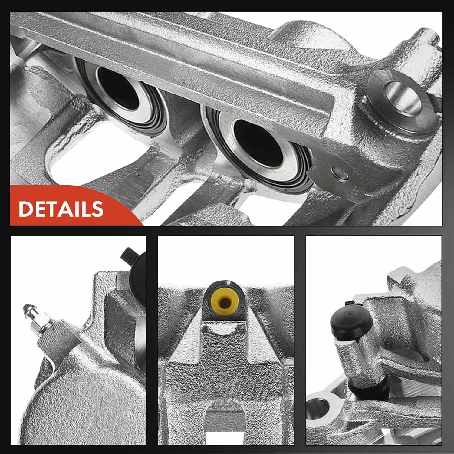 A-Premium Disc Brake Caliper Assembly with Bracket Compatible with Select Ford Models - E-450 Super Duty 2008-2019 - Rear Left Driver Side